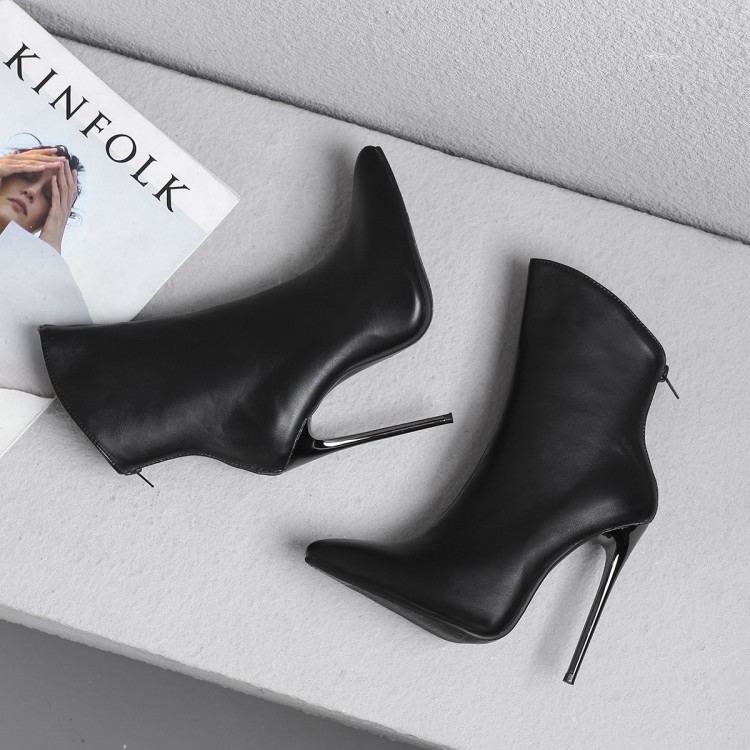 Women's Pointed Toe Stiletto High Heel Ankle Boots