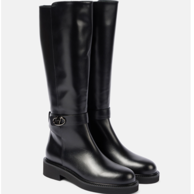 Knight Boots Low Heel Round Toe Side Zip